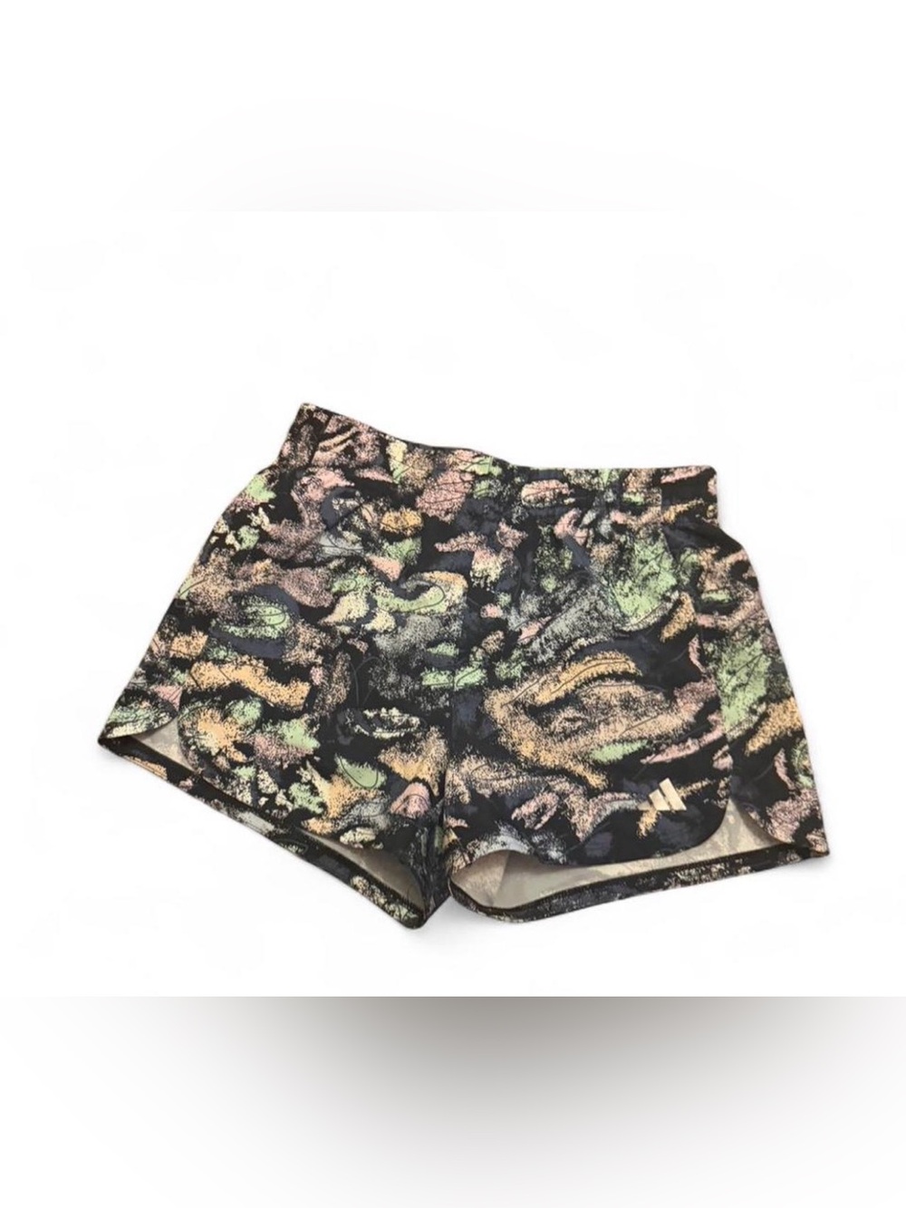 Addias girls youth  Black Multicolor Athletic Shorts size XL